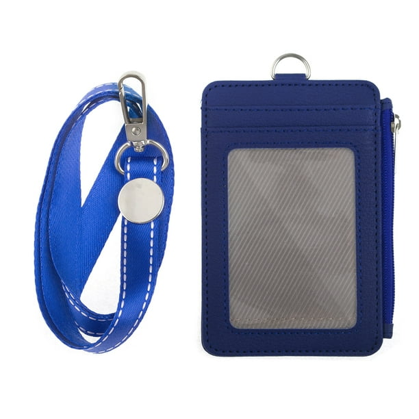 badge holder. Royal blue nylon 2020 Love & Tolerance neck wallet 